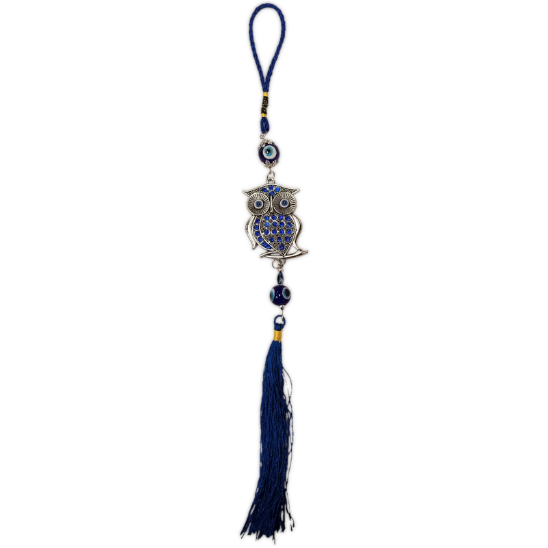 Evil Eye Protection Owl with Tassel
