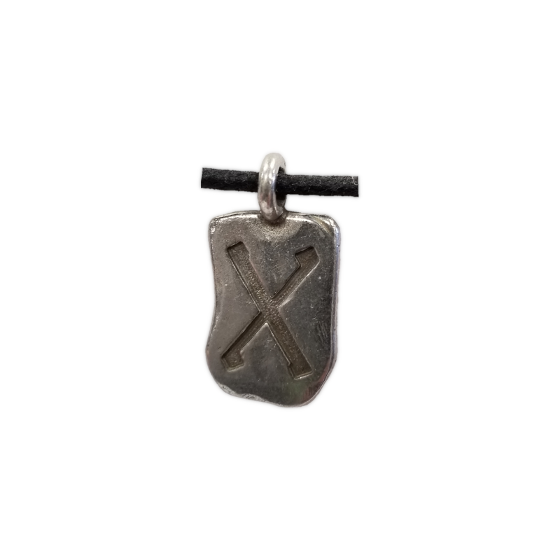 Viking Rune Pewter Pendant - Geba